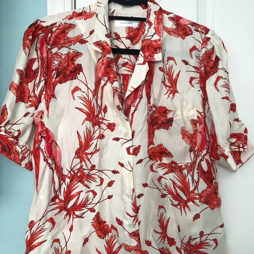 ANINE BING Printed Blouse